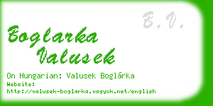 boglarka valusek business card
